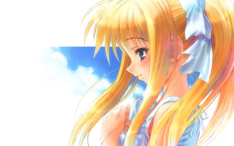 blonde girl with blue eyes