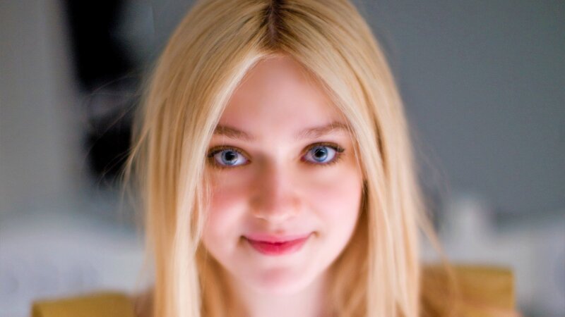 blonde girl with blue eyes