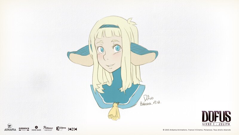 Blonde Girl with Blue Eyes — Calm, Anime, Character Design