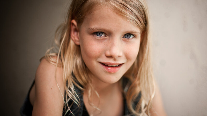 Blonde Girl with Blue Eyes — Calm, Photograph
