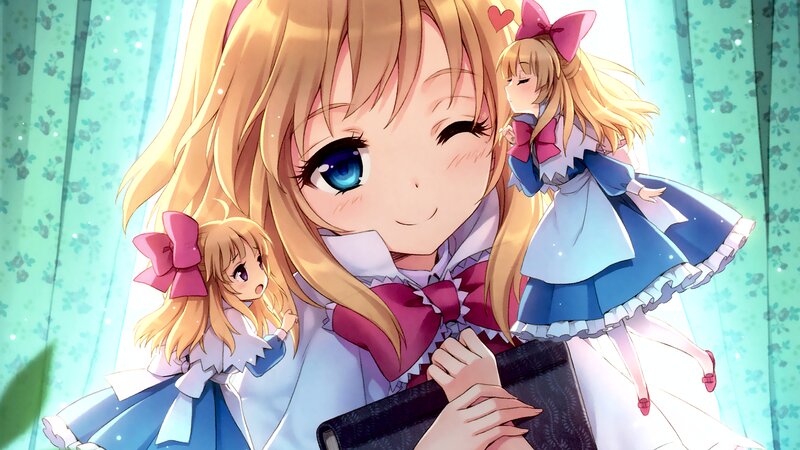 Blonde Girl with Blue Eyes — Cheerful
