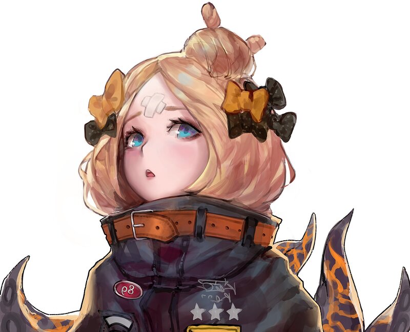 Blonde Girl with Bow — Brown