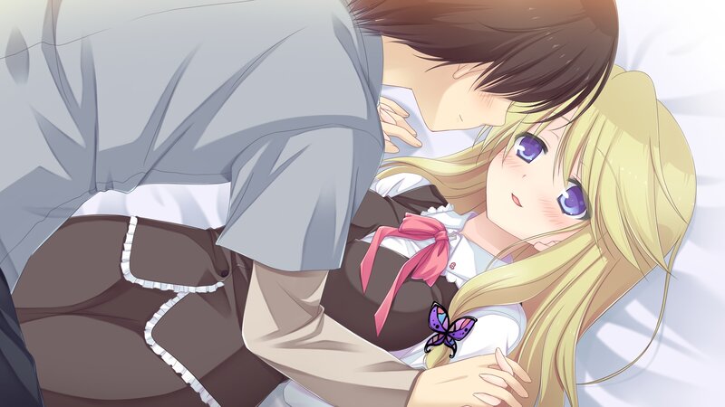 Blonde Girl with Boy — Yellow, Intimate