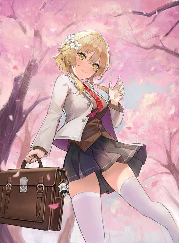 Blonde Girl with Briefcase