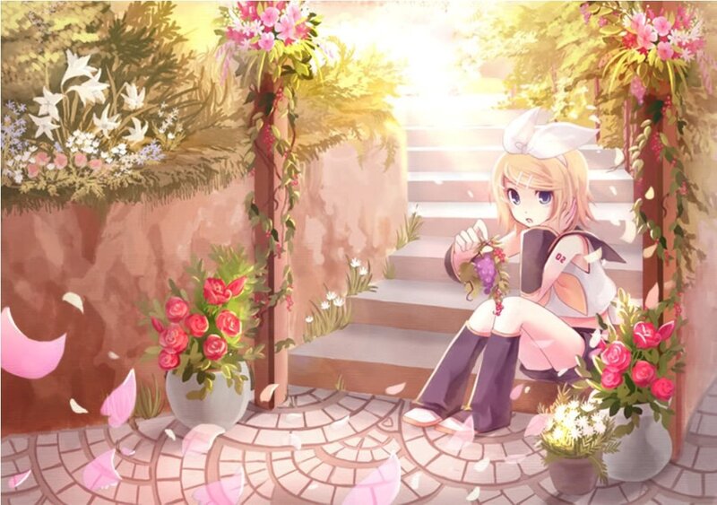Blonde Girl with Bunny Ears — Pink