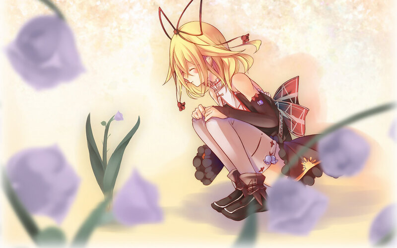 Blonde Girl with Butterfly Wings — Yellow