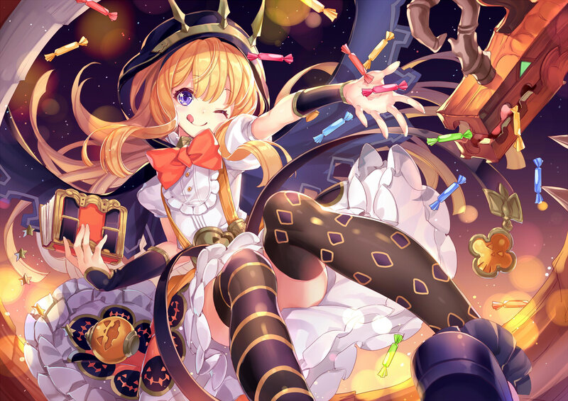 Blonde Girl with Candy — Gold