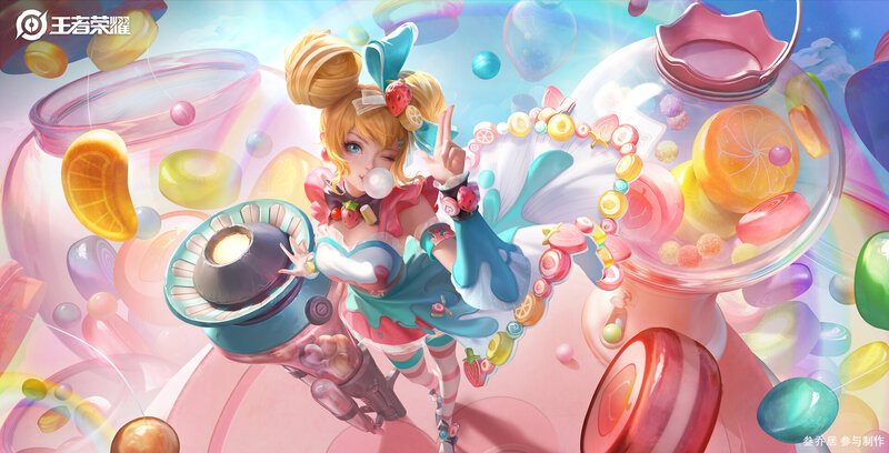 Blonde Girl with Candy — Pink