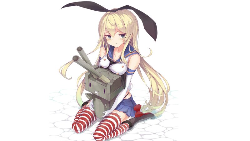 Blonde Girl with Cannons
