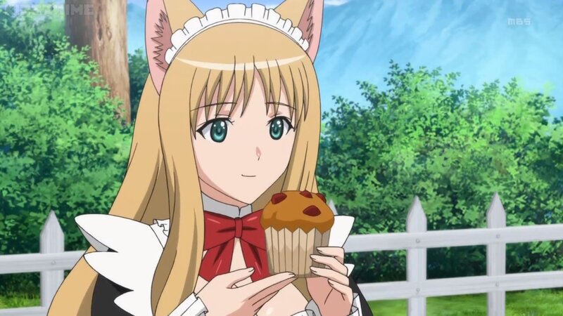Blonde Girl with Cat Ears — Green