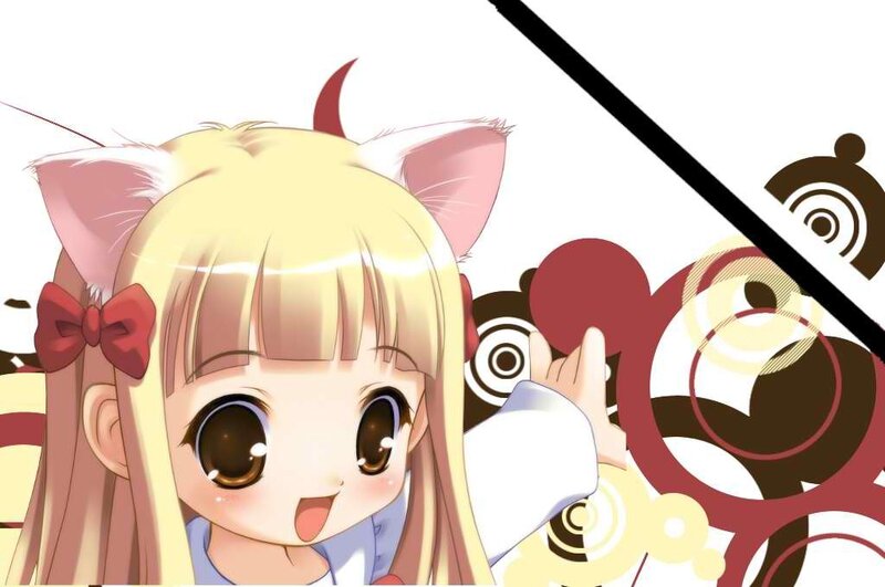 Blonde Girl with Cat Ears — Yellow