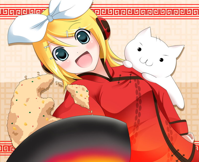 Blonde Girl with Cat — Red