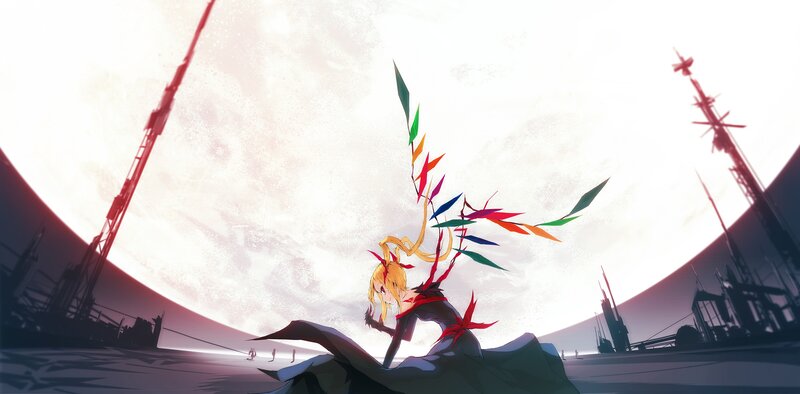 Blonde Girl with Colorful Ribbons