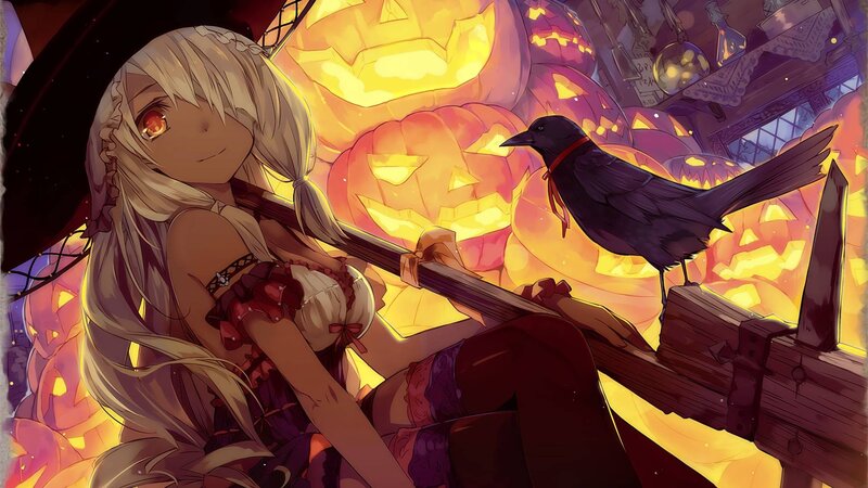 Blonde Girl with Crow — Yellow