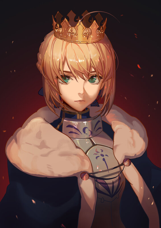 Blonde Girl with Crown — Gold