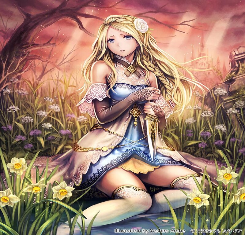 Blonde Girl with Dagger