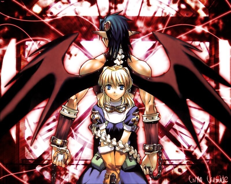 Blonde Girl with Dark Wings — Red