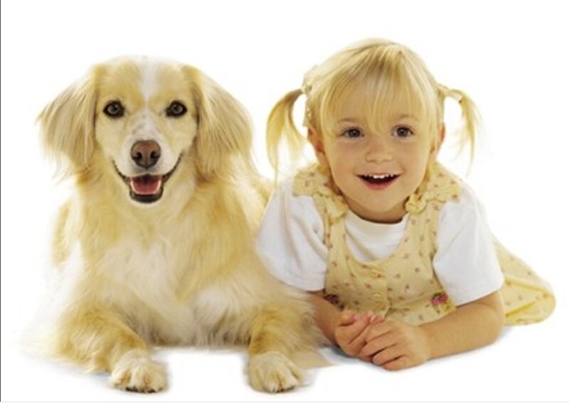 Blonde Girl with Dog