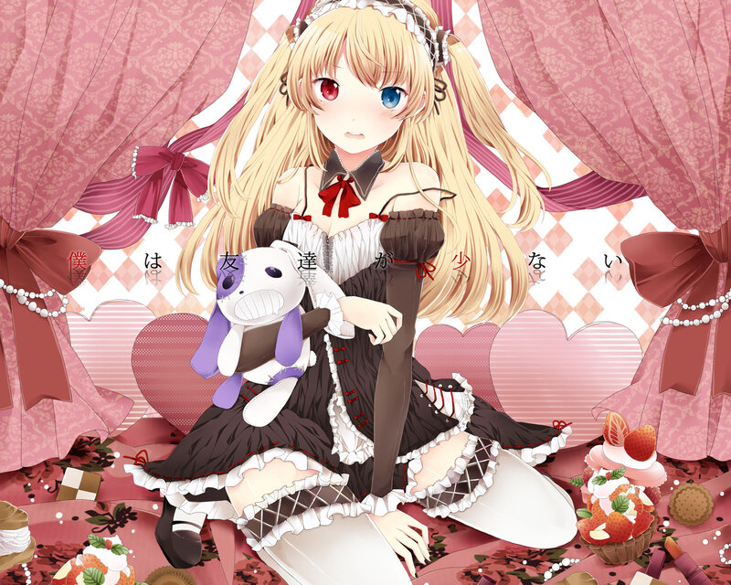 Blonde Girl with Doll — Pink, Playful