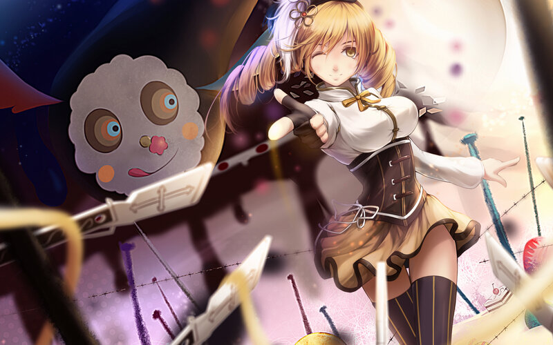 Blonde Girl with Doll — White, Dramatic