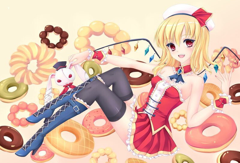 Blonde Girl with Donuts