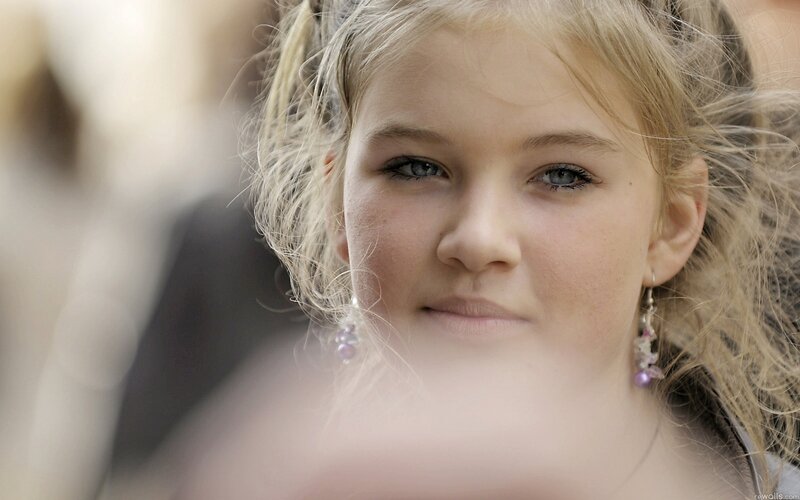 Blonde Girl with Earrings