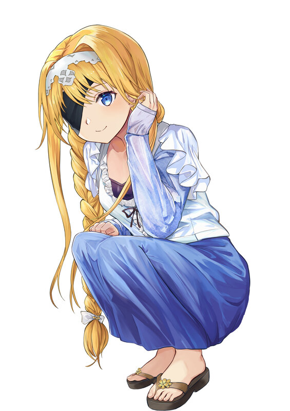 Blonde Girl with Eye Patch