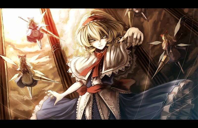 Blonde girl with fairy companions