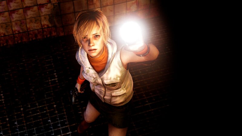 Blonde Girl with Flashlight