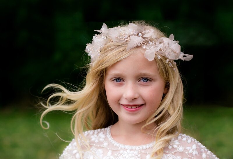 Blonde Girl with Flower Crown