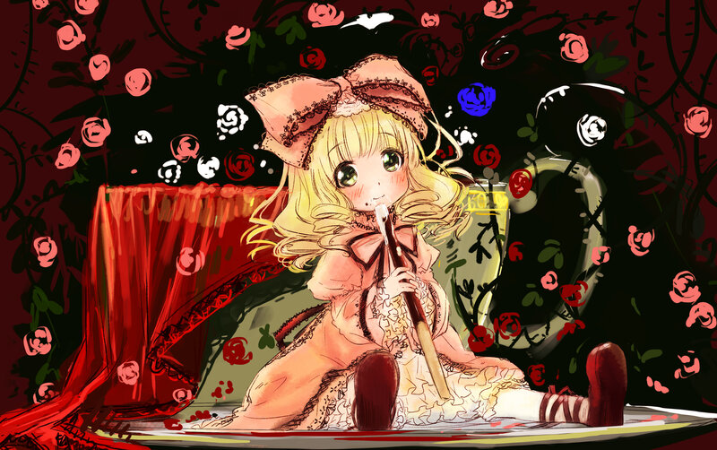 Blonde Girl with Flute