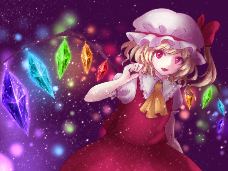 Blonde Girl with Gems — Purple
