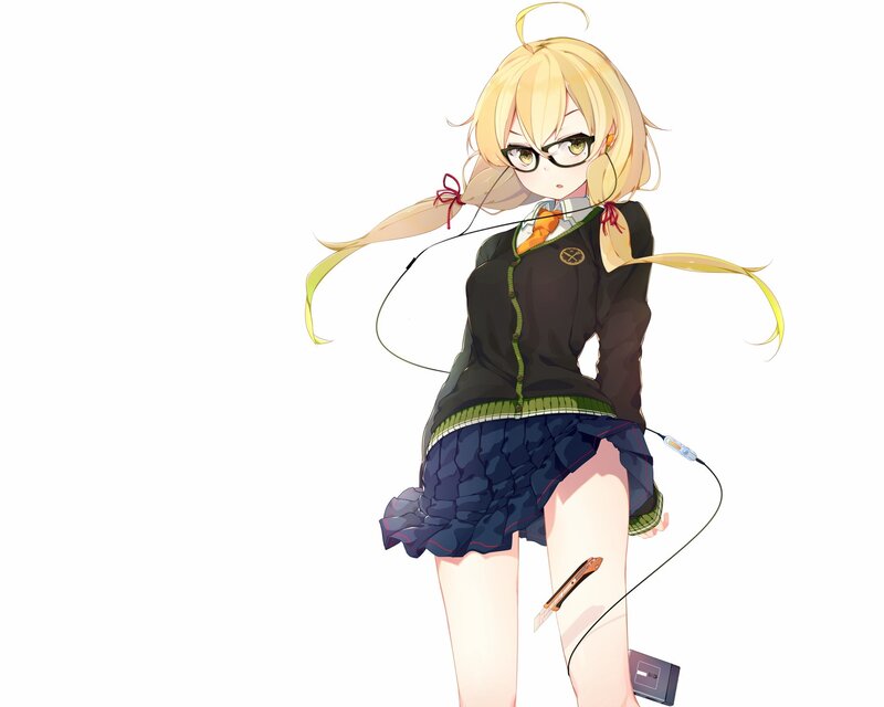 Blonde Girl with Glasses — Yellow, Neutral