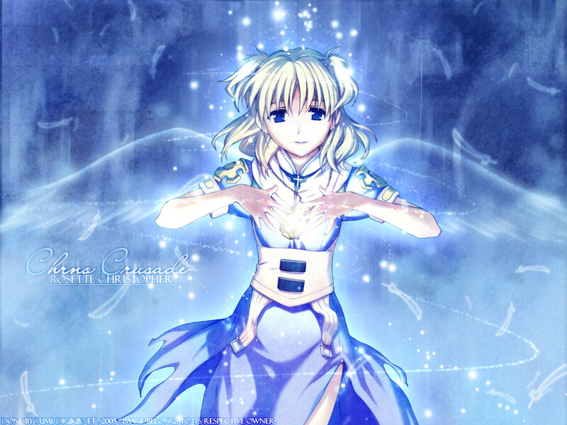 Blonde Girl with Glowing Hands — Blue