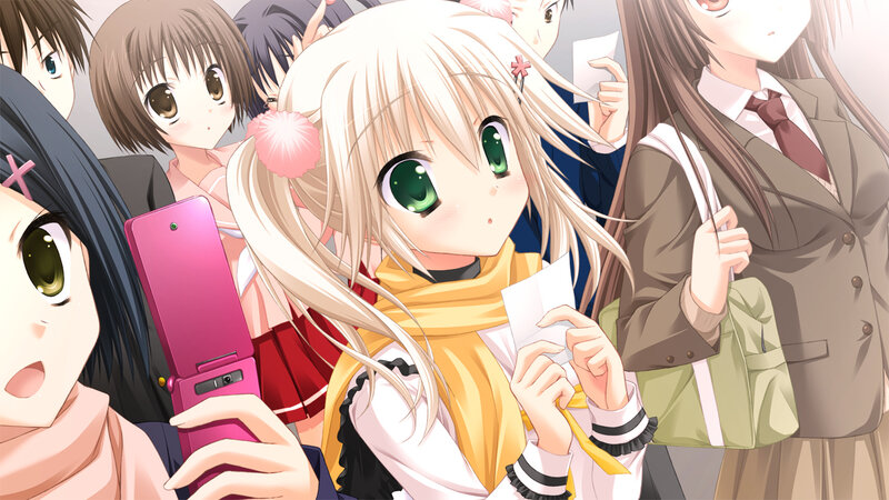 Blonde Girl with Green Eyes — White, Cheerful