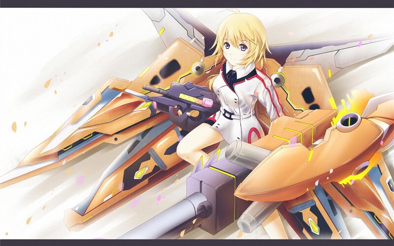 Blonde Girl with Gun — White, Action