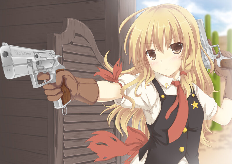 Blonde Girl with Guns — Blond