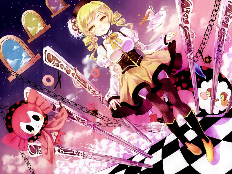 Blonde Girl with Guns — Purple, Chaotic, Night, Anime