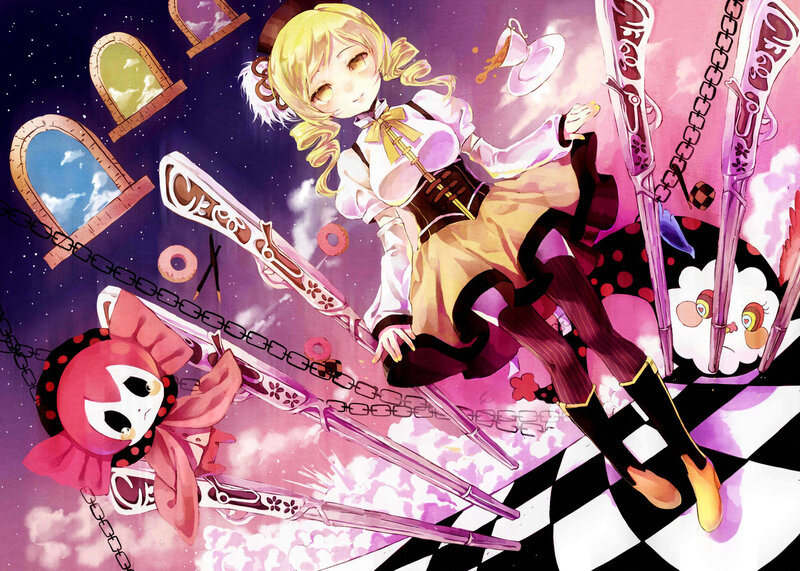 Blonde Girl with Guns — Purple, Chaotic
