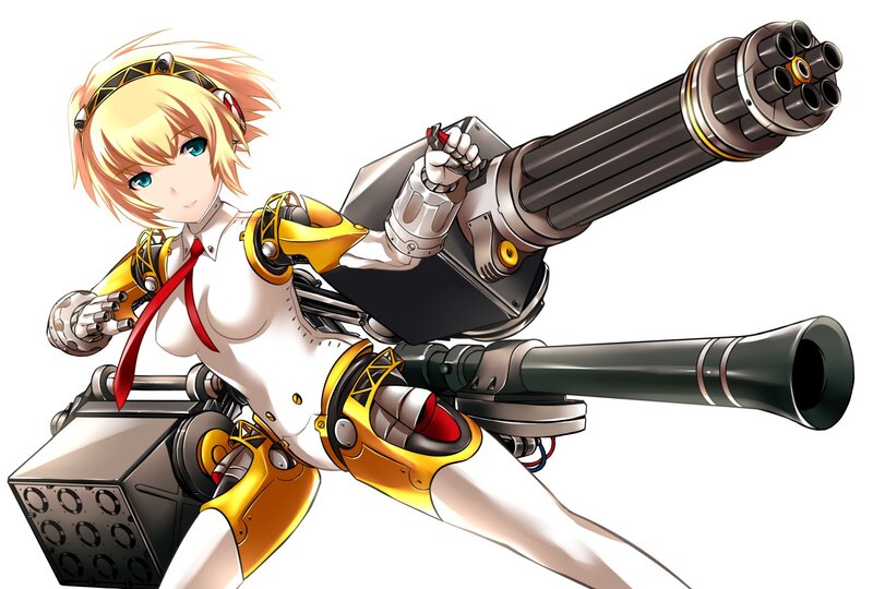 Blonde Girl with Guns — White, Action, Anime