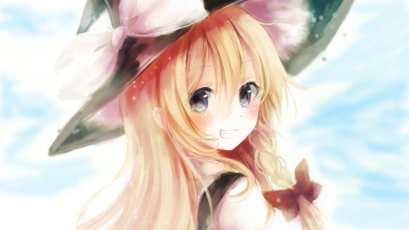 Blonde Girl with Hat — Yellow