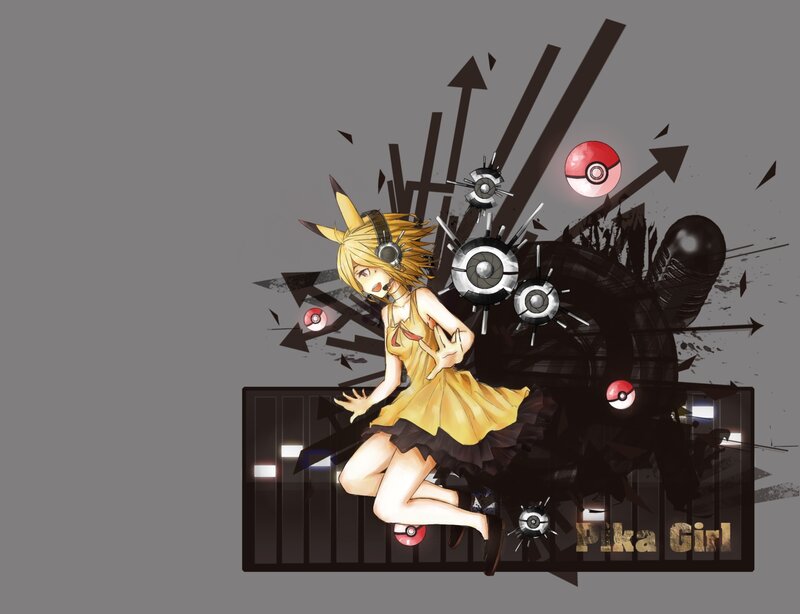 Blonde Girl with Headphones — Yellow, Dynamic