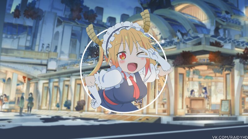 Blonde Girl with Horns — Blue
