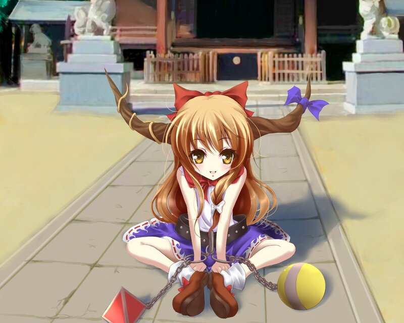 Blonde Girl with Horns — Brown, Calm