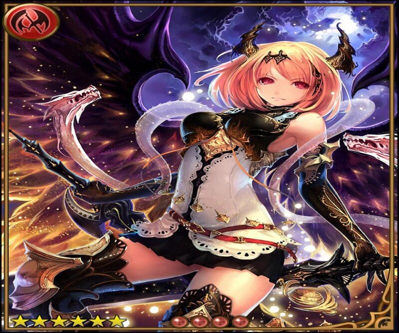 Blonde Girl with Horns — Purple, Dramatic