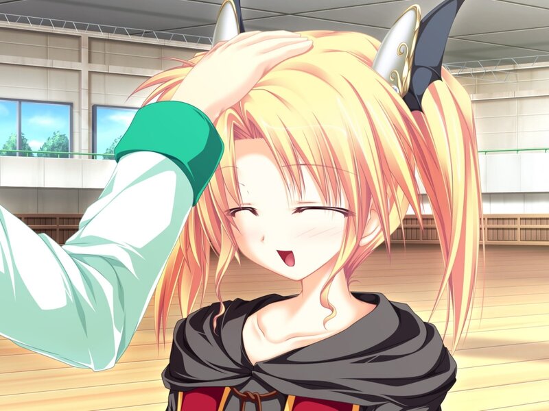 Blonde Girl with Horns — Yellow
