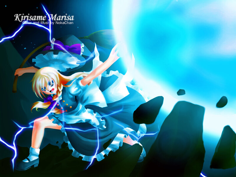 Blonde Girl with Lightning