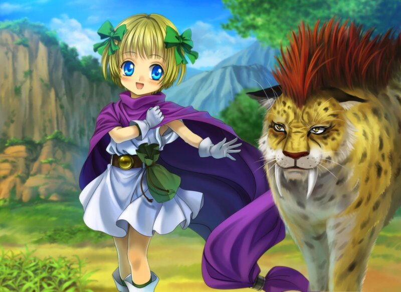 Blonde Girl with Lion