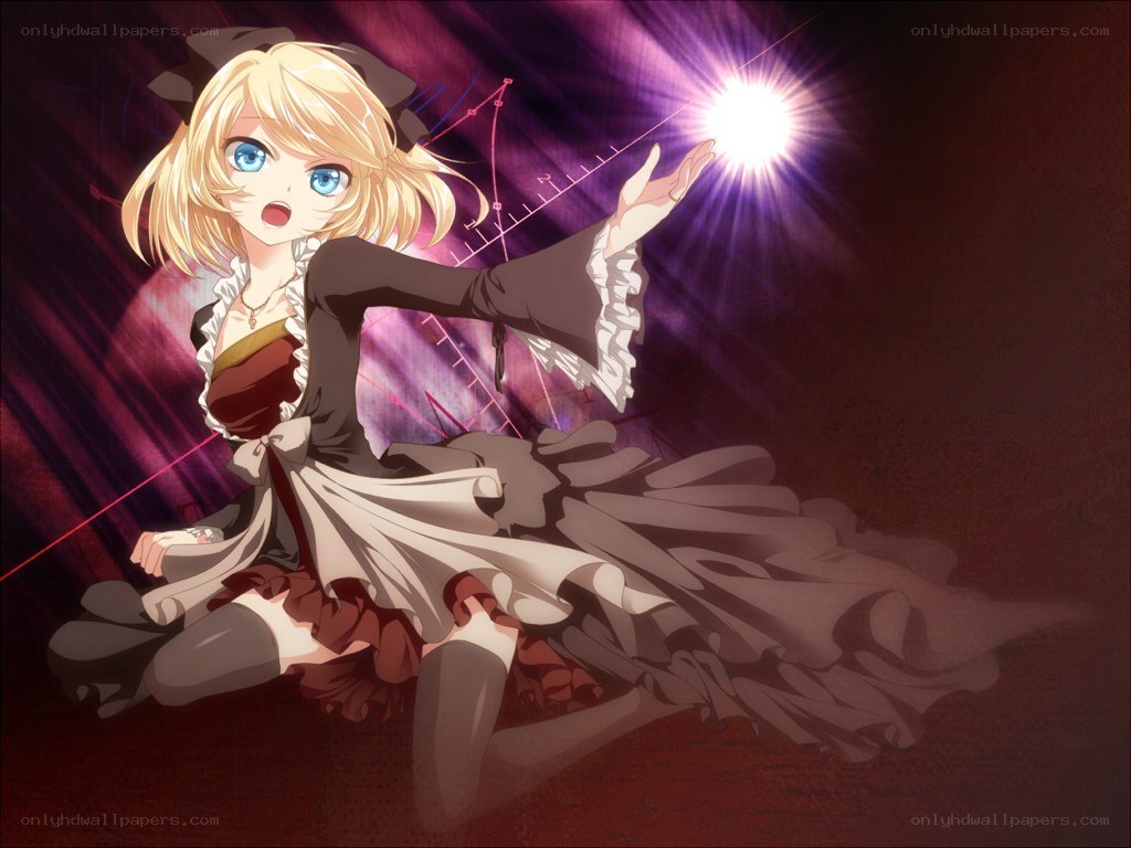blonde girl with magic
