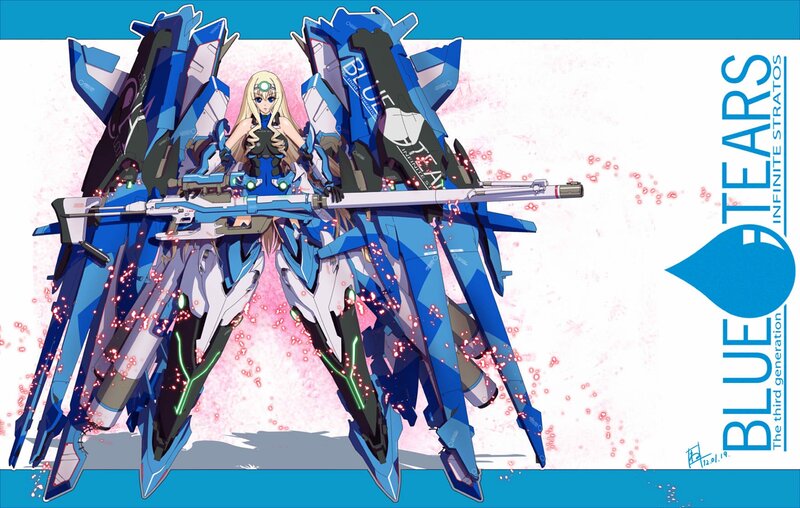 Blonde Girl with Mech — Blue, Dramatic